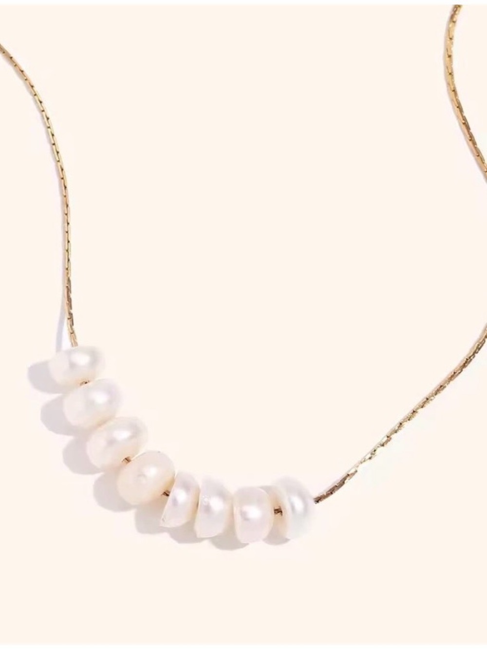 Freshwater Pearl Necklace in 18K Gold Vermeil - Picture 4 of 5